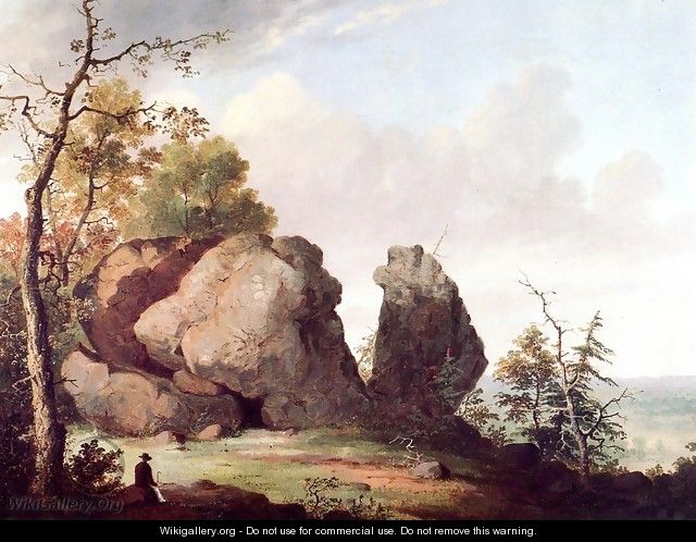 Judges Cave, West Rock, New Haven - George Henry Durrie