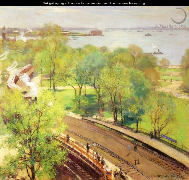 Battery Park - Spring - Willard Leroy Metcalf