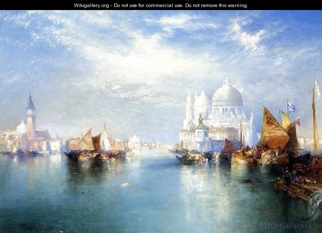 Venetian Canal Scene I - Thomas Moran