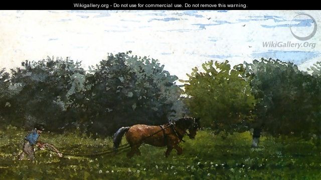 Horse and Plowman, Houghton Farm - Winslow Homer