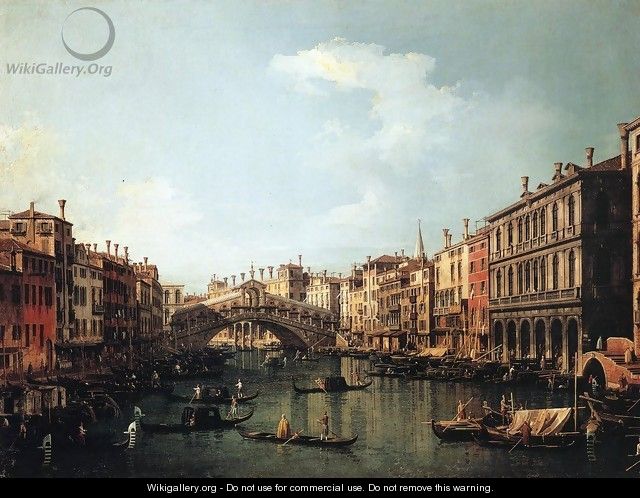 Rialto Bridge from the South - (Giovanni Antonio Canal) Canaletto