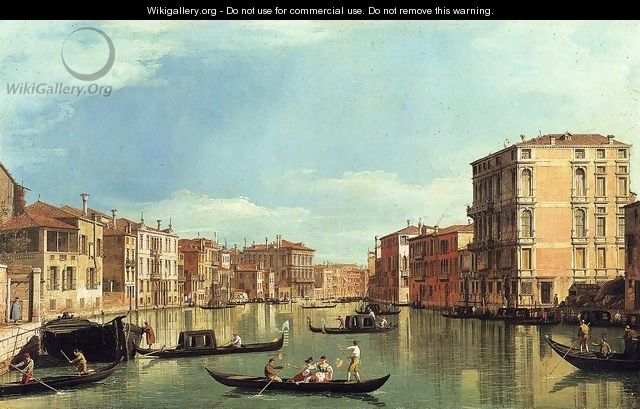 Grand Canal Between the Palazzo Bembo and the Palazzo Vendramin - (Giovanni Antonio Canal) Canaletto