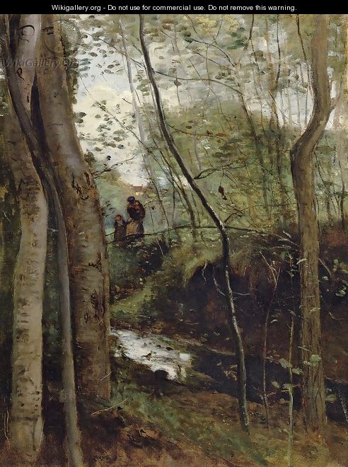 Stream in the Woods - Jean-Baptiste-Camille Corot