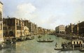 Grand Canal From the Campo Santa Sofia Towards the Rialto Bridge - (Giovanni Antonio Canal) Canaletto