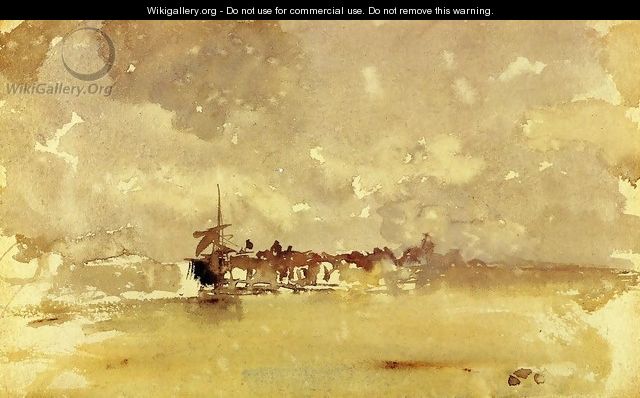 Gold and Grey: the Sunny Shower - Dordrecht - James Abbott McNeill Whistler