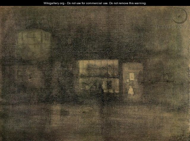 Nocturne: Black and Gold - The Rag Shop, Chelsea - James Abbott McNeill Whistler