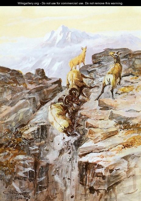Big Horn Sheep - Charles Marion Russell