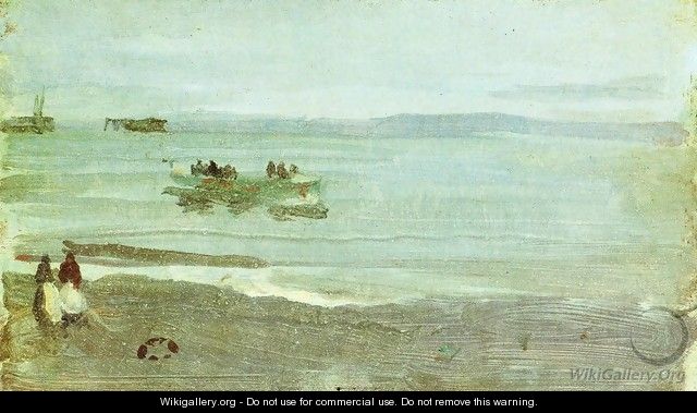 Grey and Silver: Mist - Lifeboat - James Abbott McNeill Whistler