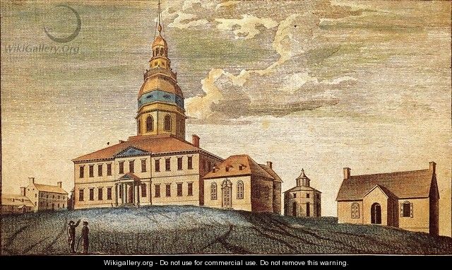A Front View of Statehouse at Annapolis - Charles Willson Peale