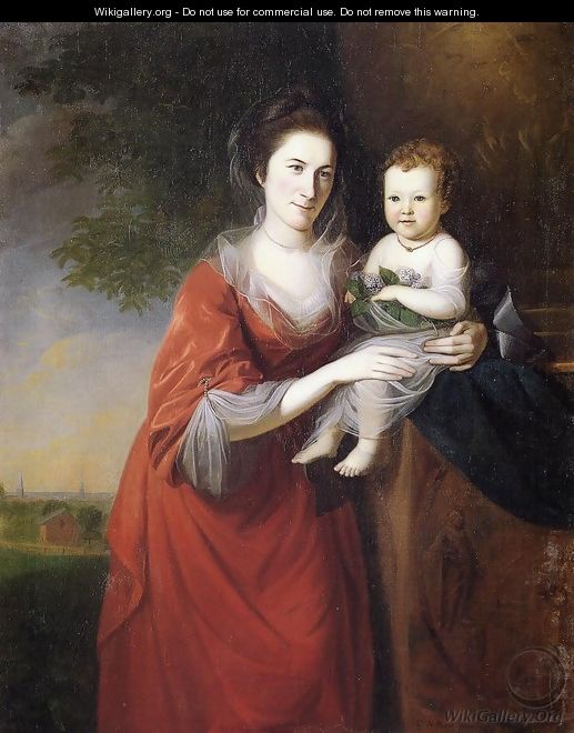 Mrs. John Dickenson and Her Daughter - Charles Willson Peale