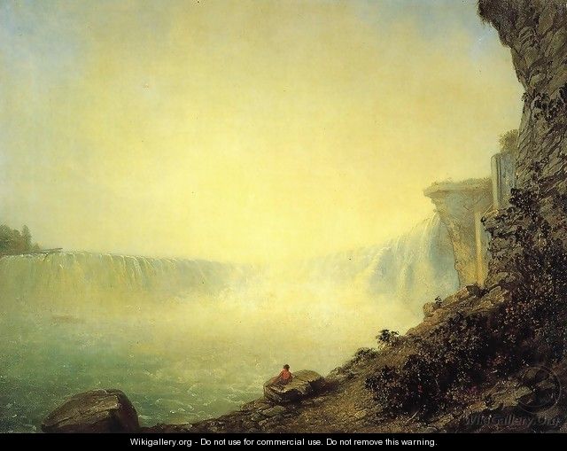 The Canadian Side of Niagara Falls, Platform Rock - Rembrandt Peale