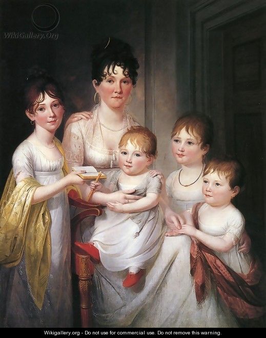 Madame Dubocq and Her Children - James Peale