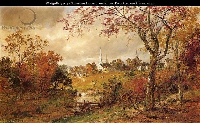 Autumn Landscape - Saugerties, New York - Jasper Francis Cropsey