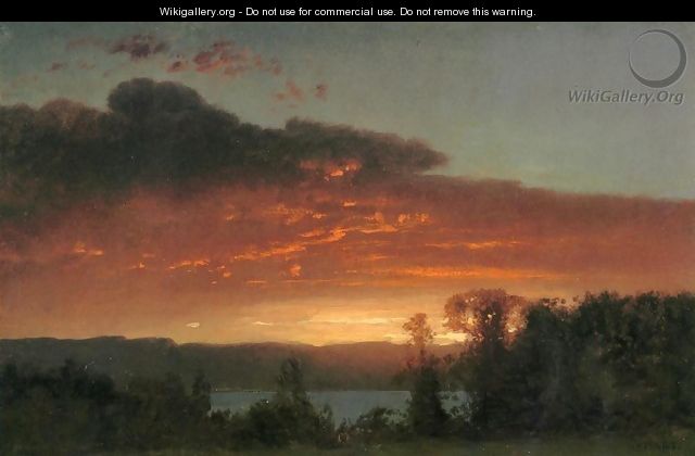 Sunset over the Lake - William Howard Hart