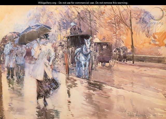 Rainy Day on Fifth Avenue - Frederick Childe Hassam