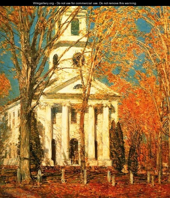 Church at Old Lyme - Frederick Childe Hassam