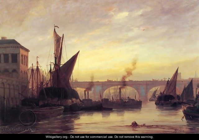 Shipping on the Thames - Richard Henry Nibbs