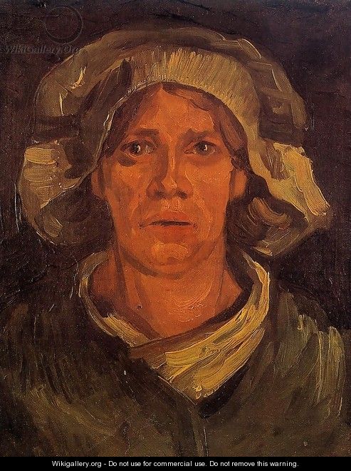 Head of a Peasant Woman With white Cap - Vincent Van Gogh