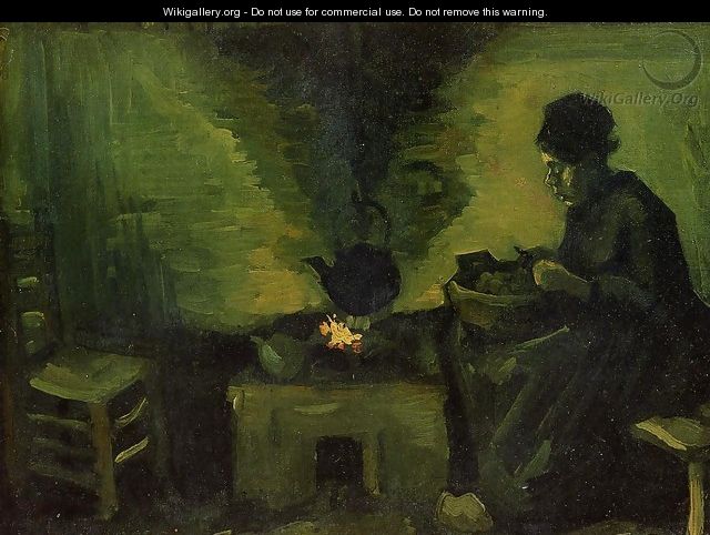 Peasant Woman by the Fireplace 2 - Vincent Van Gogh