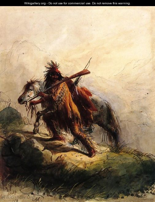 After the Battle - The Scalp Lock - Alfred Jacob Miller