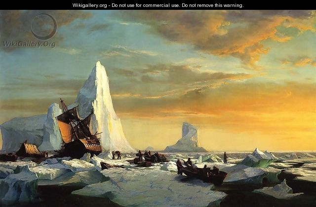 Whalers Trapped by Arctic Ice - William Bradford