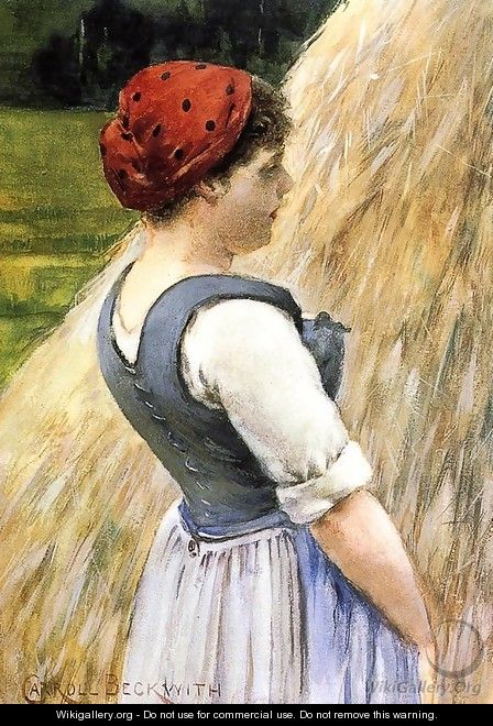 Peasant Against Hay - James Carroll Beckwith