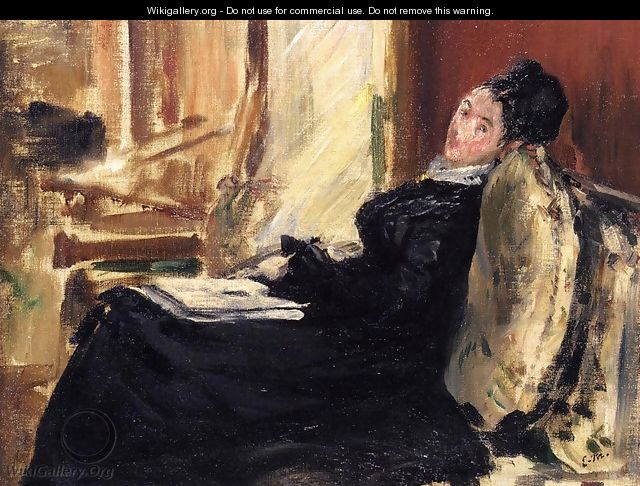 Young Woman with Book - Edouard Manet