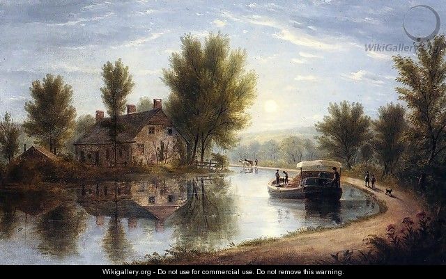 Canal Scene, Susquehanna River - William Rickarby Miller