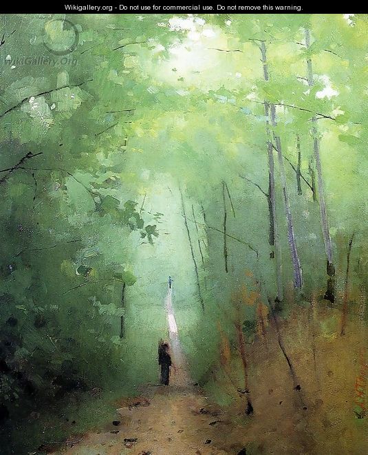 Landscape at Fontainebleau Forest - Abbott Handerson Thayer