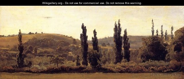 Landscape with Poplars - Etienne-Pierre Theodore Rousseau
