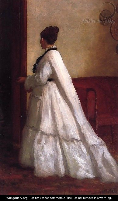 Woman in a White Dress - Eastman Johnson