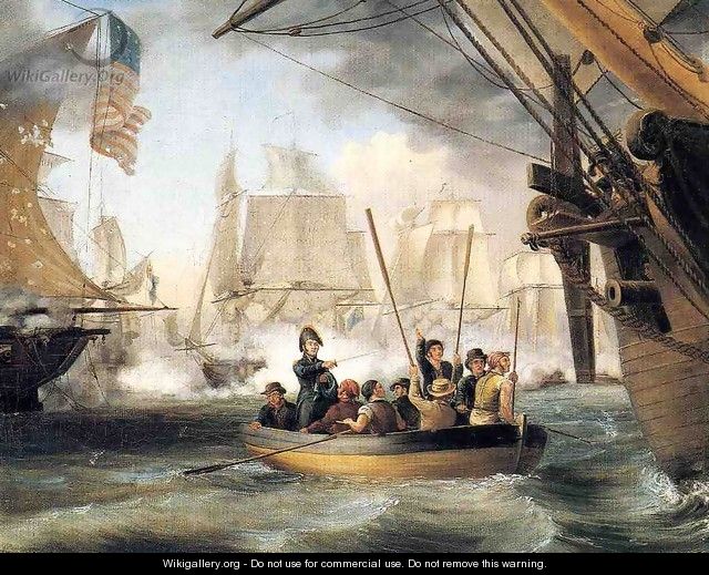 Commodore Perry Leaving the "Lawrence" for the "Niagara: at the Battle of Lake Erie - Thomas Birch
