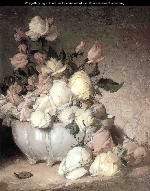 Roses in a Porcelain Bowl - John Ferguson Weir