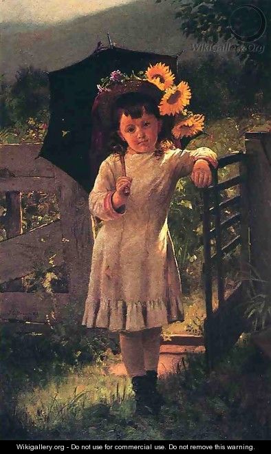 The Sunflower Girl - John George Brown