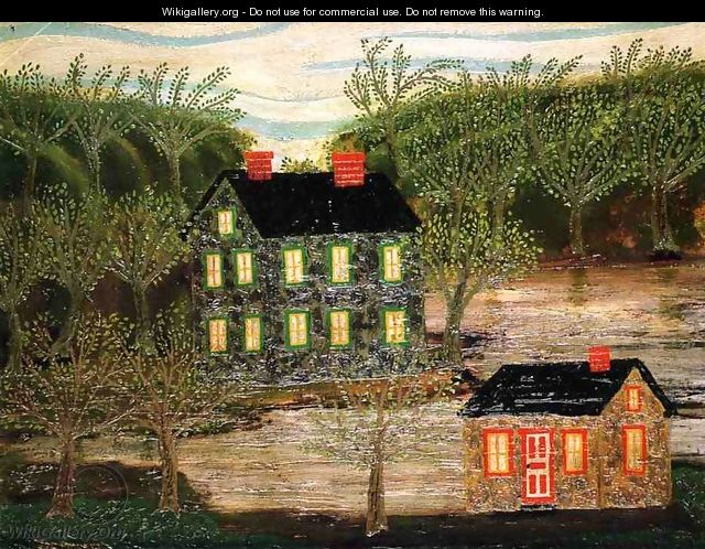 Houses by a Stream, Lambertville - Joseph Pickett