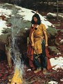 Indian by the Campfire - William Gilbert Gaul