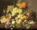 Still Life with Fruit, Bird's Nest and Wine Glass - Severin Roesen