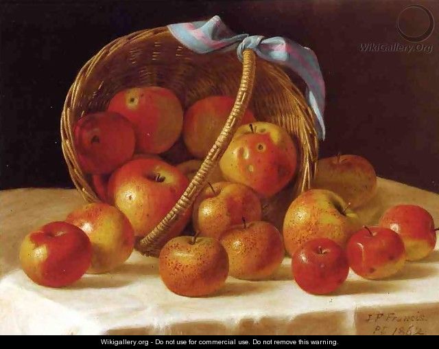 Red and Yellow Apples in a Basket - John Defett Francis