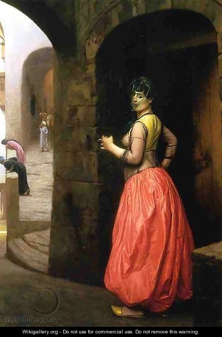 Woman from Cairo, Smoking a Cigarette - Jean-Léon Gérôme