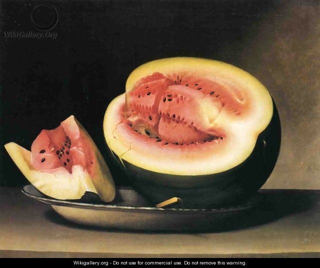 Still Life with Watermelon I - Raphaelle Peale