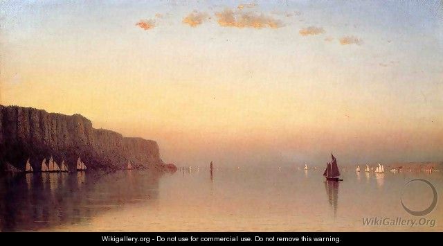 Sunset over the Palisades on the Hudson - Sanford Robinson Gifford