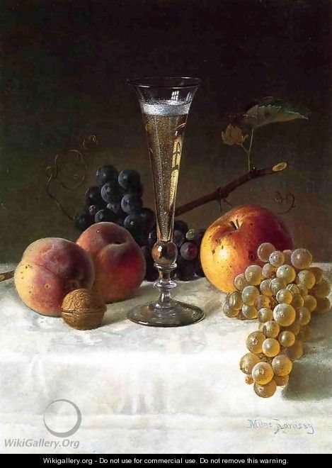 Still Life with Glass of Champagne - Milne Ramsey
