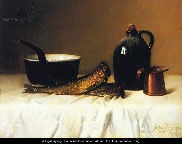 Still Life with Herring, Pot, Jug and Measure - Milne Ramsey