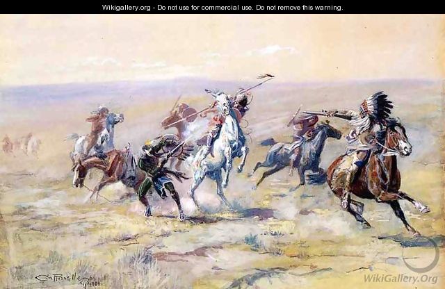 When Sioux and Blackfoot Meet - Charles Marion Russell