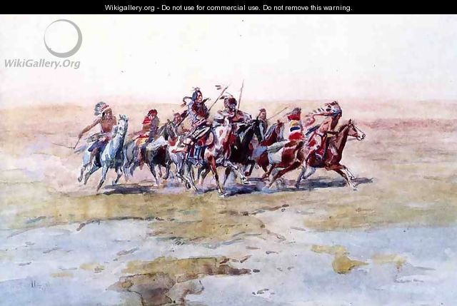 Cree War Party - Charles Marion Russell