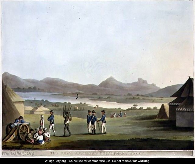 The Royal Artillery Encampment Arcot - (after) Hunter, Lieutenant James