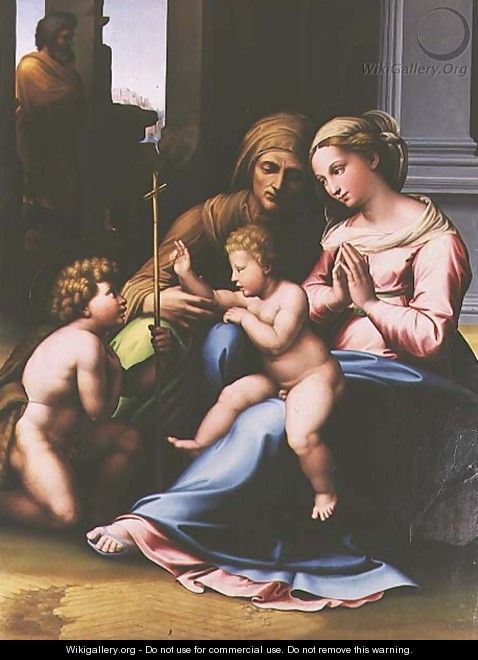 Madonna and Child with St Anne St John the Baptist and St Joseph - da Imola (Francucci)