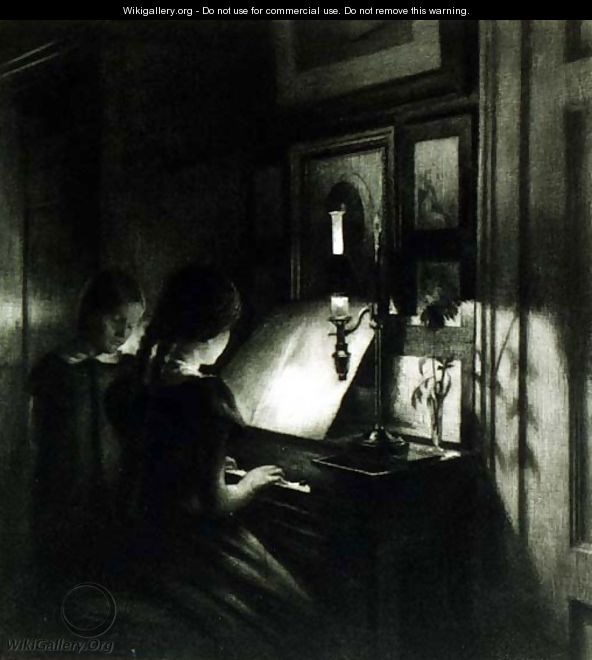 The girls at the piano - Peder Vilhelm Ilsted