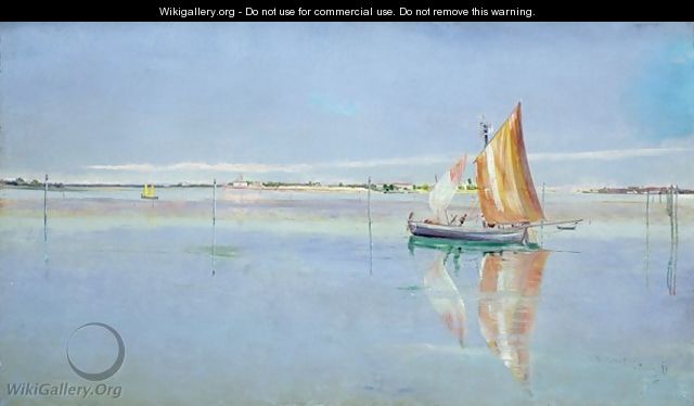 On the Lagoon Venice - John William Inchbold