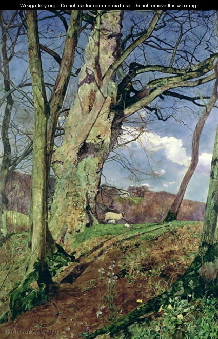 In Early Spring A Study in March - John William Inchbold